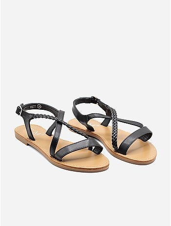 Sandalias planas trenzadas