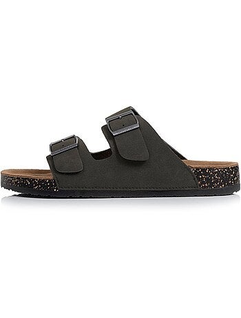 Sandalias plantilla de cuero, confort everywear parche en el talón y soporte para el Isotoner