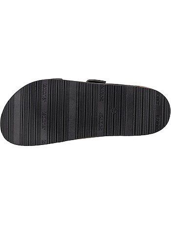 Sandalias plantilla de cuero, confort everywear parche en el talón y soporte para el Isotoner