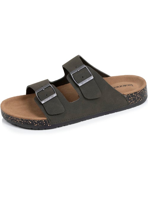 Sandalias plantilla de cuero, confort everywear parche en el talón y soporte para el  Isotoner - Kiabi