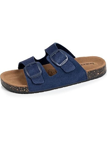 Sandalias plantilla de cuero parche confort everywear tacón isotoner