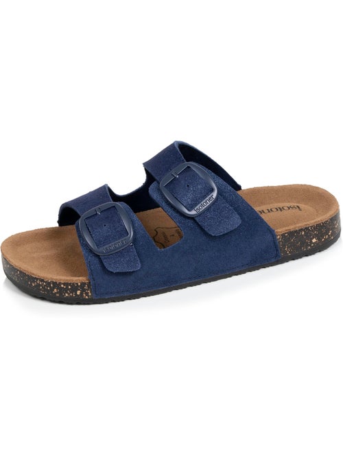 Sandalias plantilla de cuero parche confort everywear tacón isotoner - Kiabi Sandalias plantilla de cuero parche confort everywear tacón isotoner - Kiabi