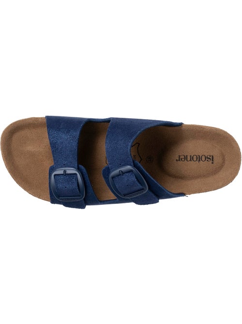 Sandalias plantilla de cuero parche confort everywear tacón isotoner - Kiabi Sandalias plantilla de cuero parche confort everywear tacón isotoner - Kiabi