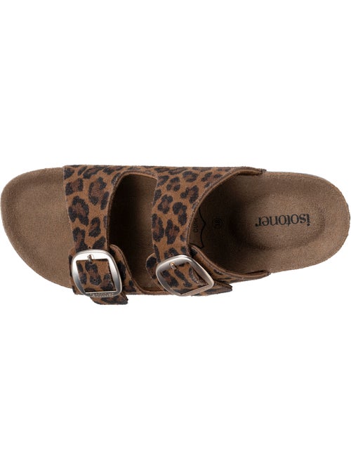Sandalias plantilla de cuero parche confort everywear tacón  Isotoner - Kiabi