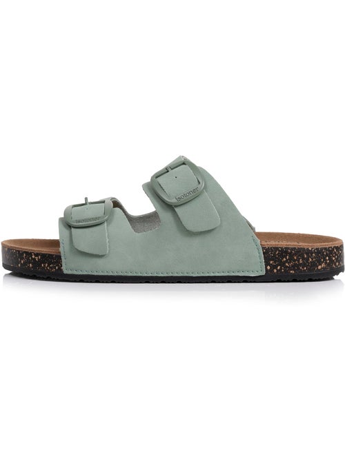 Sandalias plantilla de cuero parche confort everywear tacón Isotoner - Kiabi Sandalias plantilla de cuero parche confort everywear tacón Isotoner - Kiabi