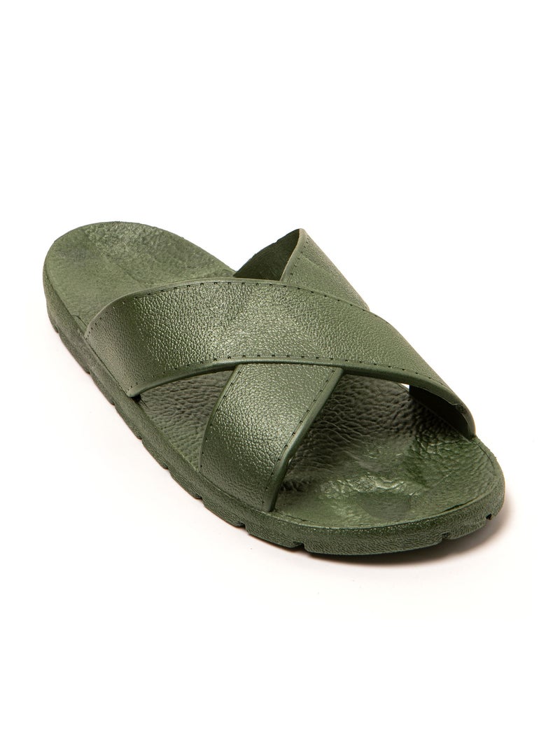 Sandalias playa hombre Brasileras suela goma Verde oscuro - Kiabi
