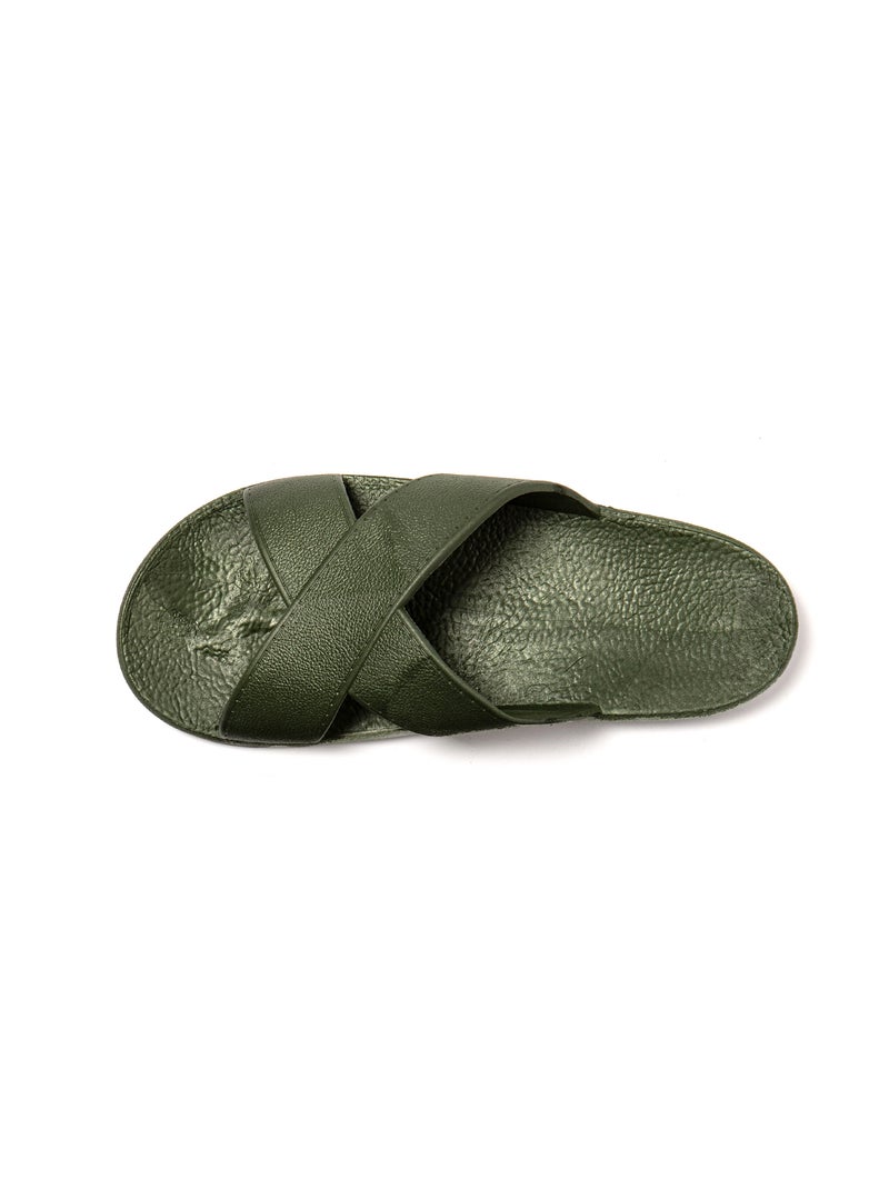 Sandalias playa hombre Brasileras suela goma Verde oscuro - Kiabi