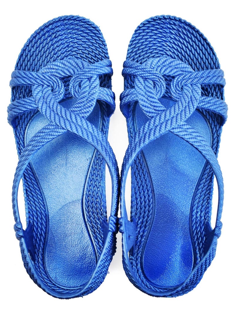 Sandalias playa mujer Brasileras suela goma Azul - Kiabi