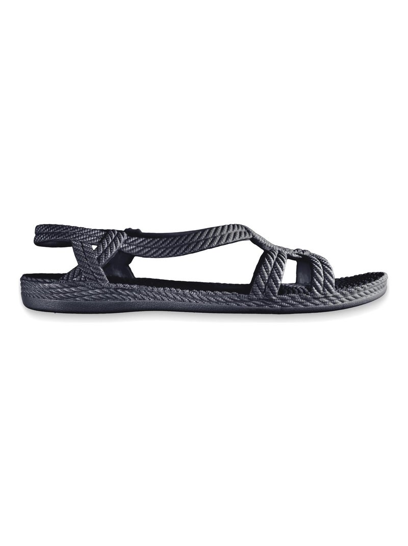 Sandalias playa mujer Brasileras suela goma Azul oscuro - Kiabi