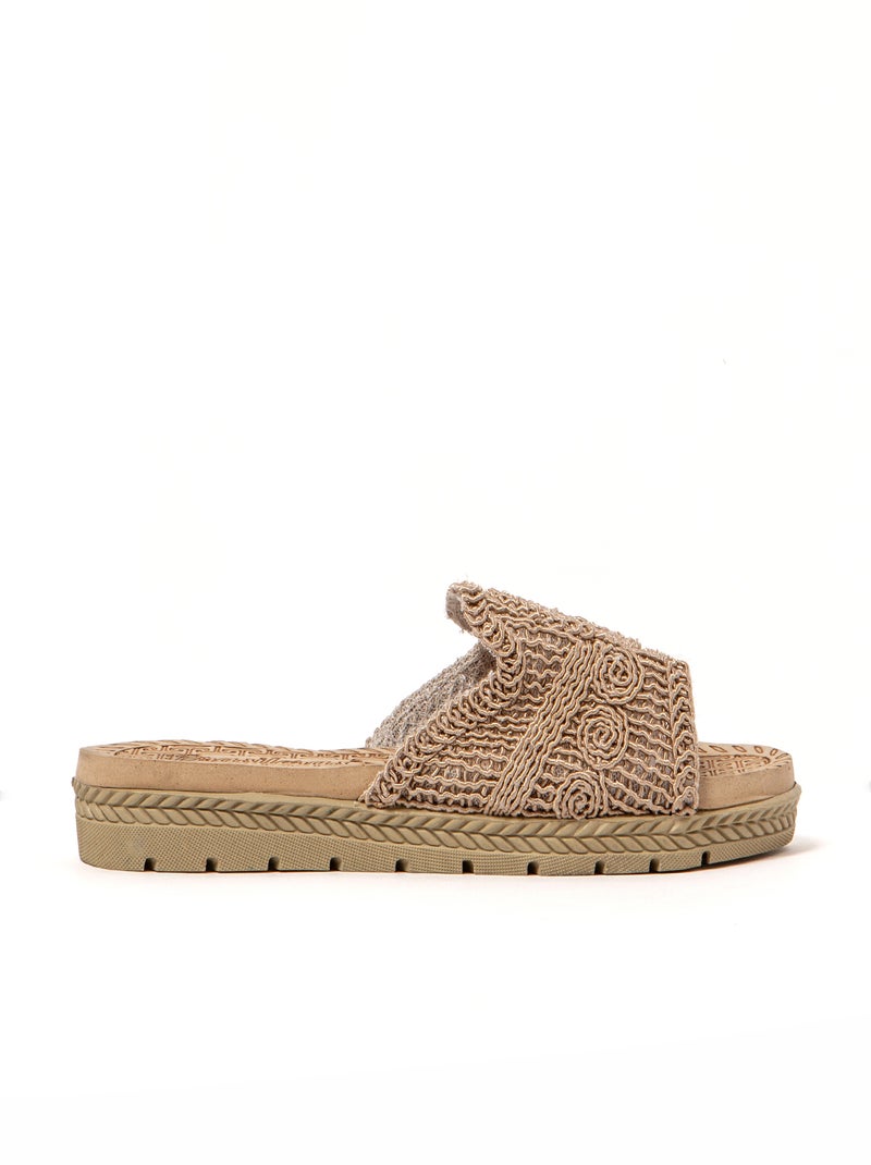 Sandalias playa mujer Brasileras suela goma Beige - Kiabi