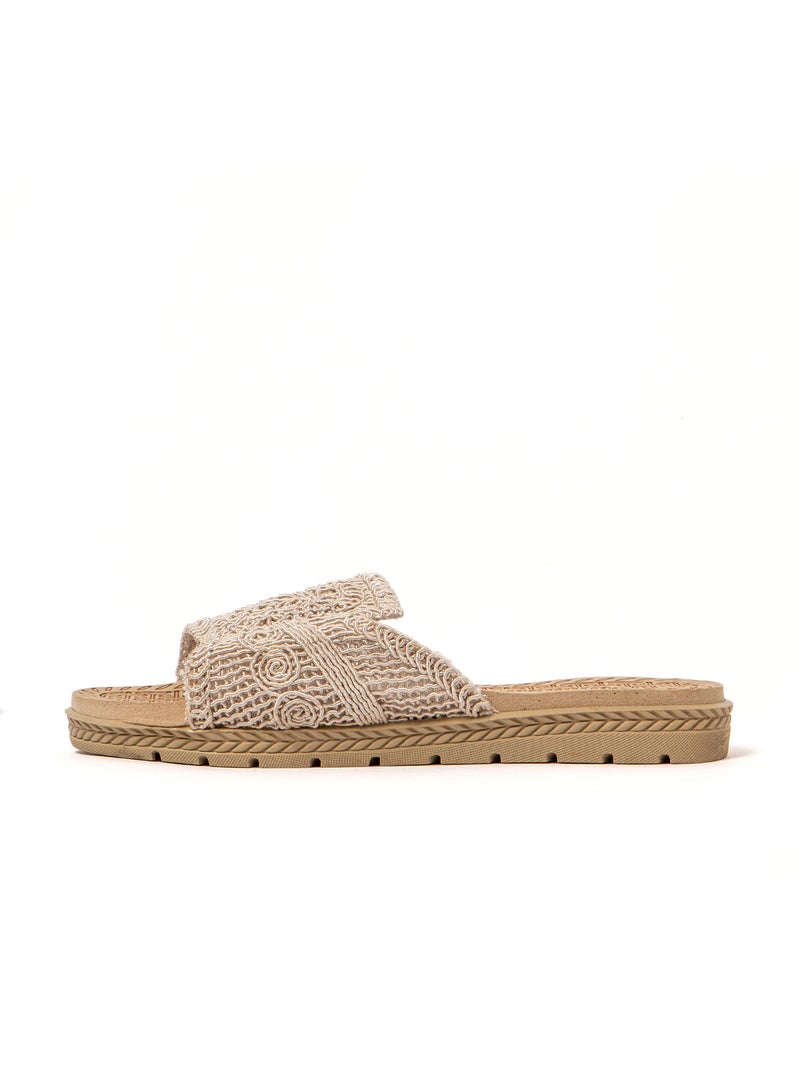 Sandalias playa mujer Brasileras suela goma Beige - Kiabi