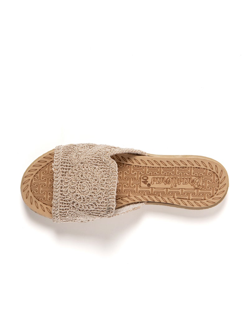 Sandalias playa mujer Brasileras suela goma Beige - Kiabi
