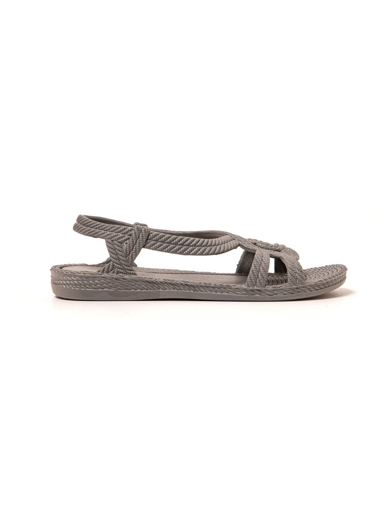 Sandalias playa mujer Brasileras suela goma Gris - Kiabi
