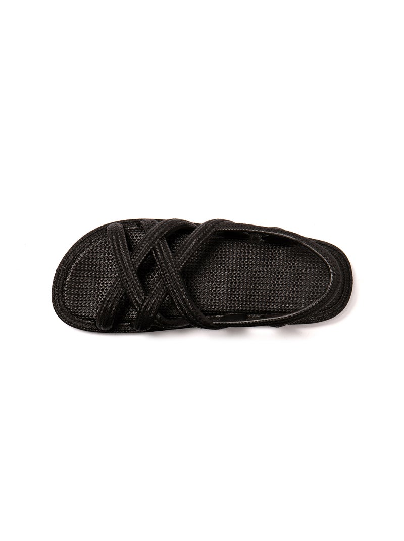 Sandalias playa mujer Brasileras suela goma Negro - Kiabi