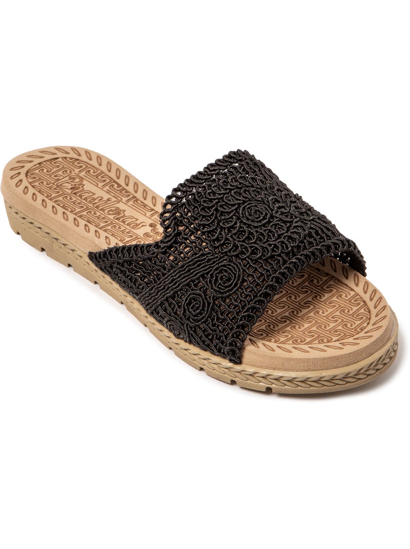 Sandalias playa mujer Brasileras suela goma Negro - Kiabi