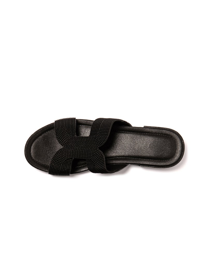Sandalias playa mujer Brasileras suela goma Negro - Kiabi