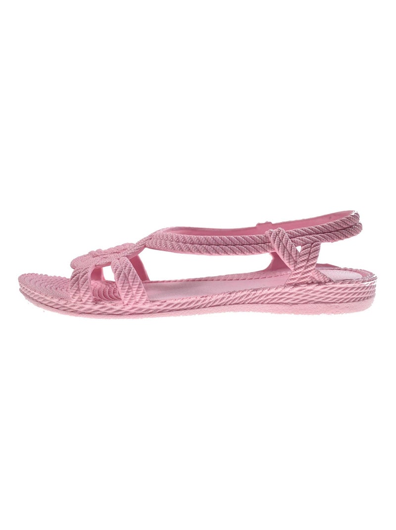 Sandalias playa mujer Brasileras suela goma Rosa - Kiabi