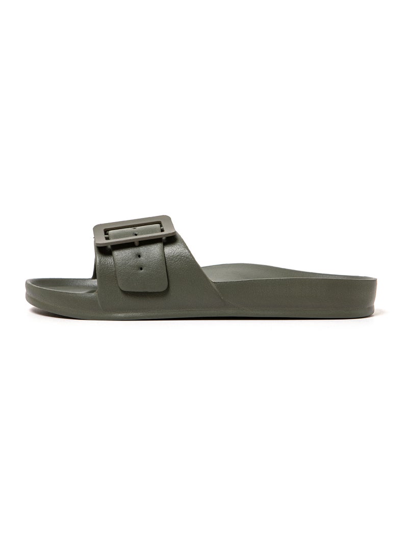 Sandalias playa mujer Brasileras suela goma Verde oscuro - Kiabi