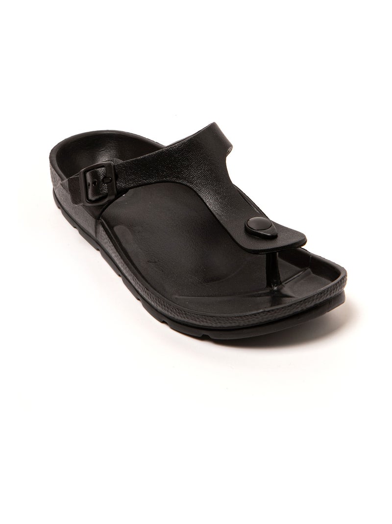 Sandalias playa unisex Brasileras suela goma Negro - Kiabi