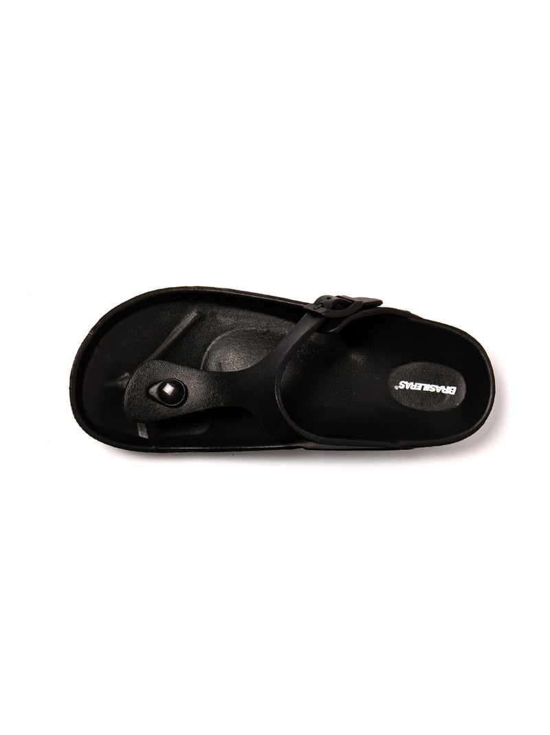 Sandalias playa unisex Brasileras suela goma Negro - Kiabi