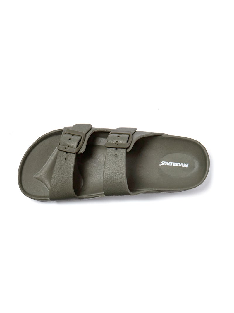 Sandalias playa unisex Brasileras suela goma Verde oscuro - Kiabi