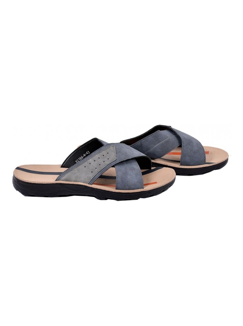 Sandalias PREMIUM abiertas Azul marino - Kiabi