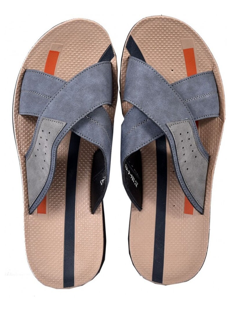 Sandalias PREMIUM abiertas Azul marino - Kiabi