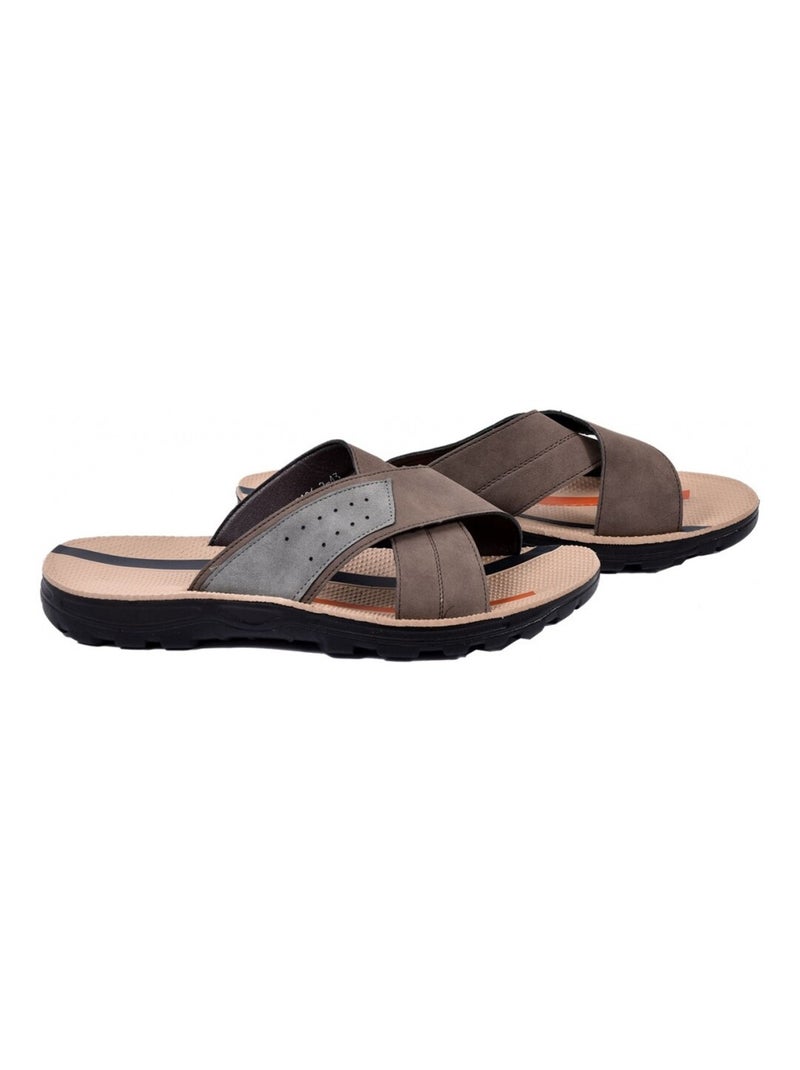 Sandalias PREMIUM abiertas Marrón - Kiabi
