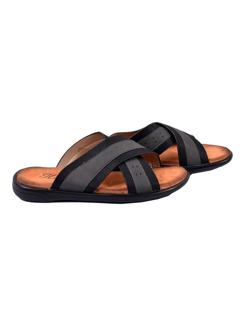 Sandalias PREMIUM abiertas Negro - Kiabi