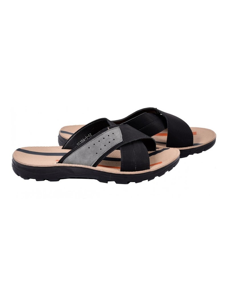 Sandalias PREMIUM abiertas Negro - Kiabi