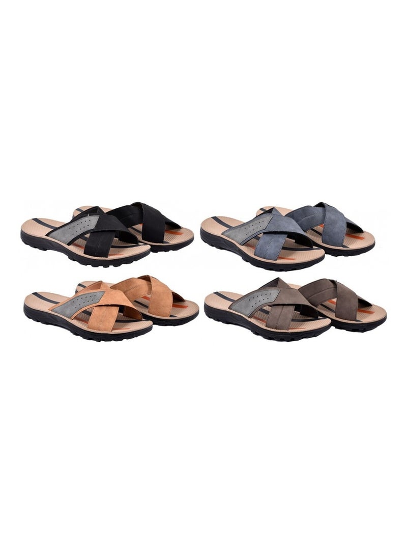 Sandalias PREMIUM abiertas Negro - Kiabi