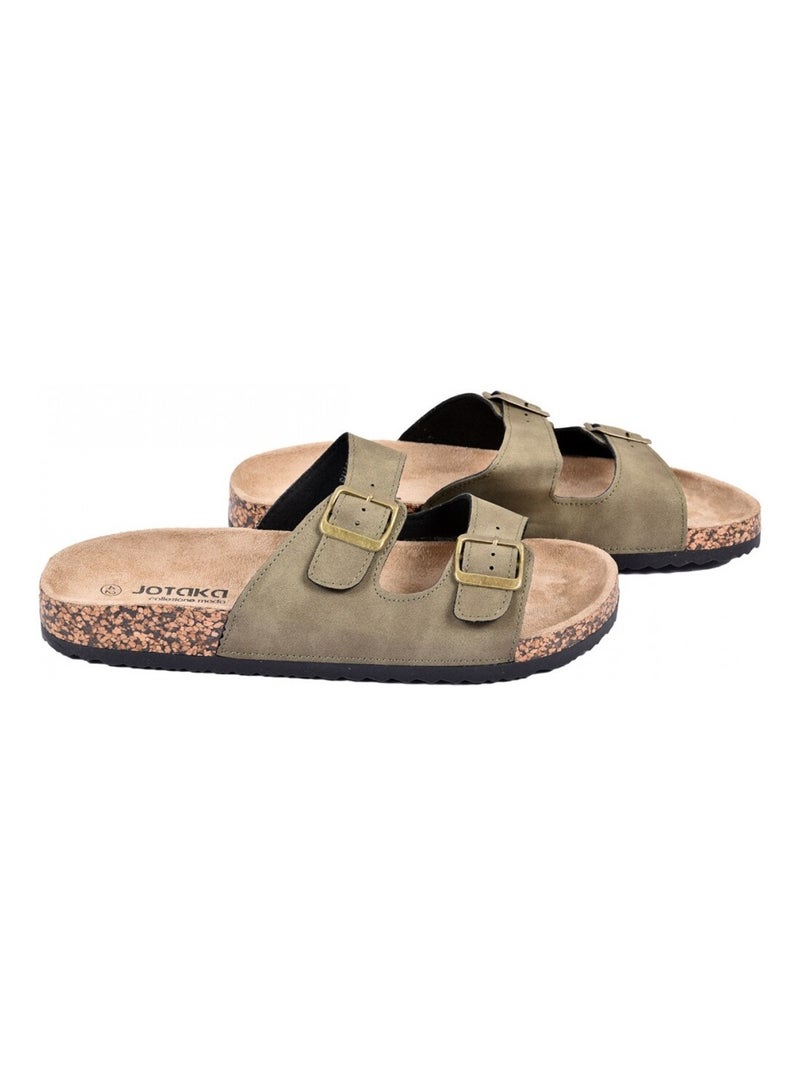 Sandalias PREMIUM Hebilla Caqui - Kiabi