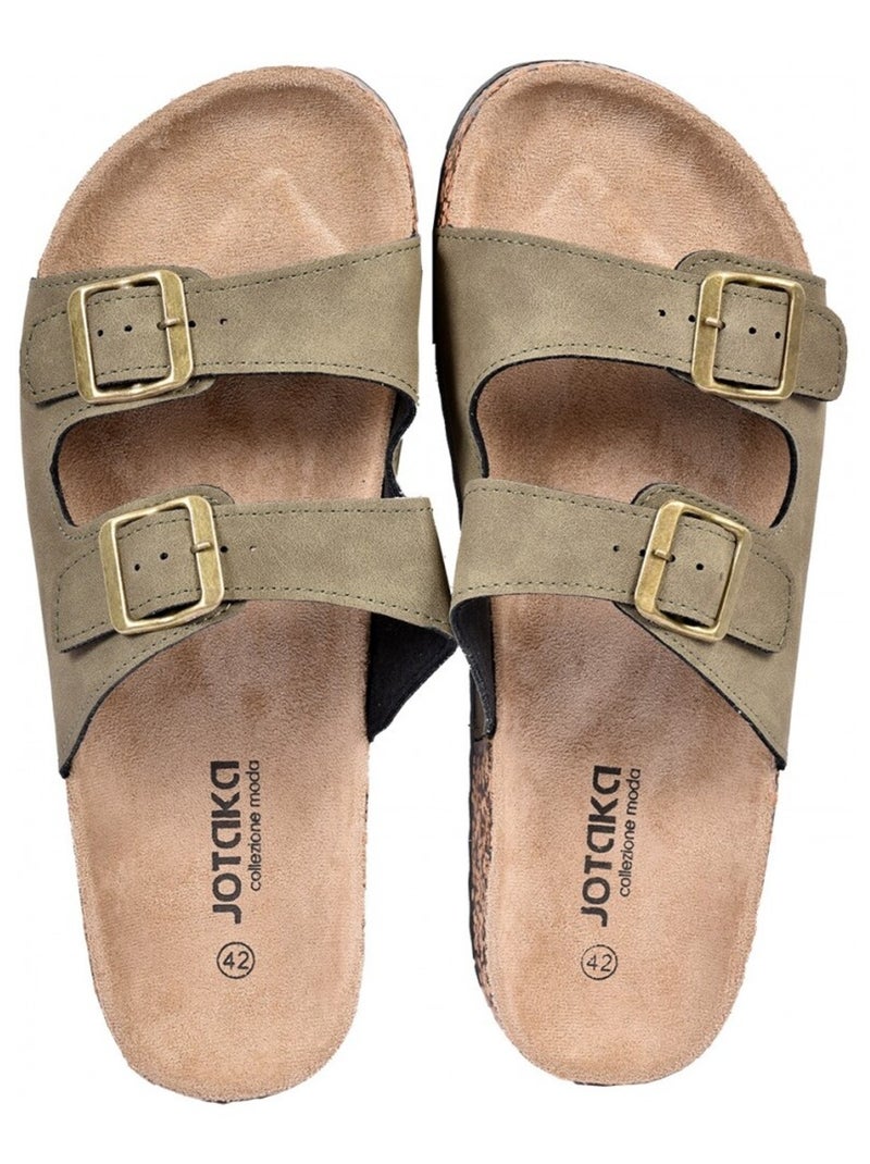 Sandalias PREMIUM Hebilla Caqui - Kiabi