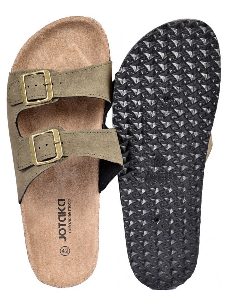 Sandalias PREMIUM Hebilla Caqui - Kiabi