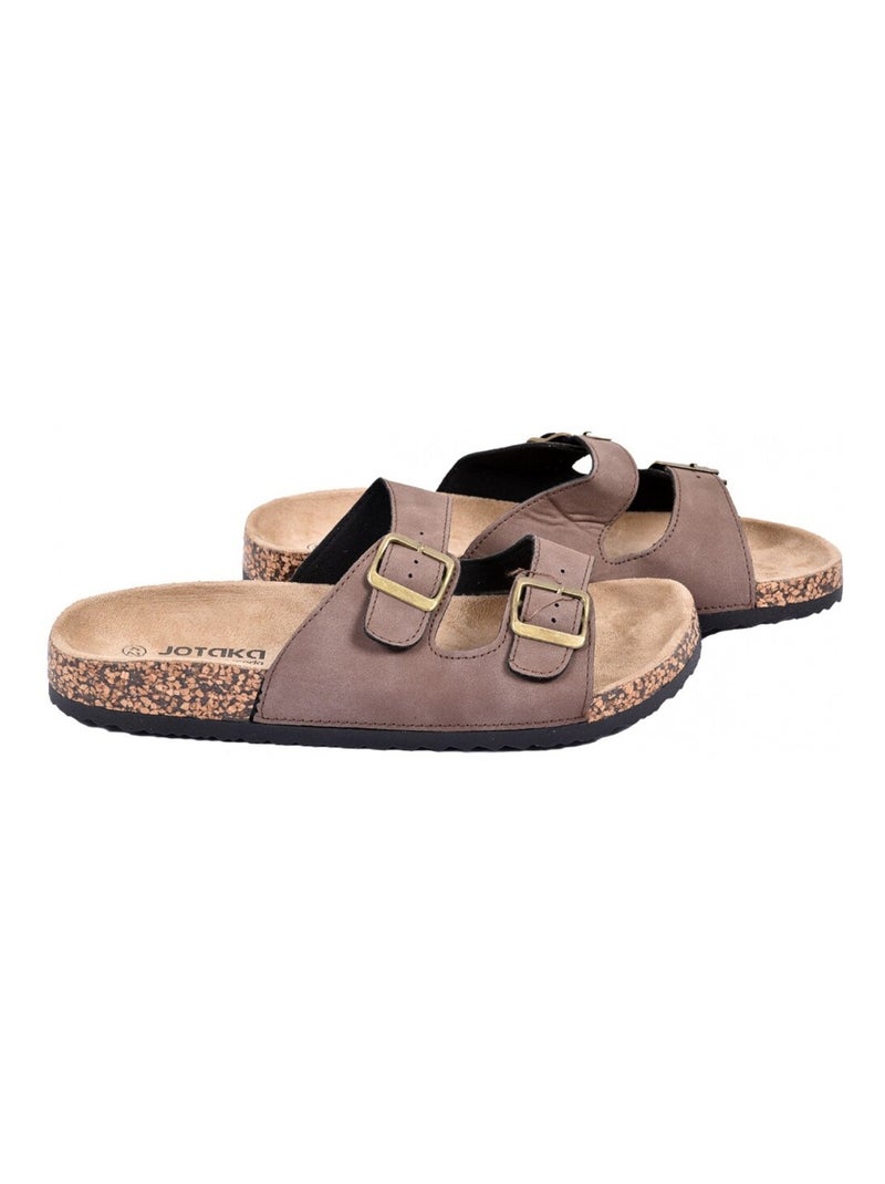 Sandalias PREMIUM Hebilla Marrón - Kiabi