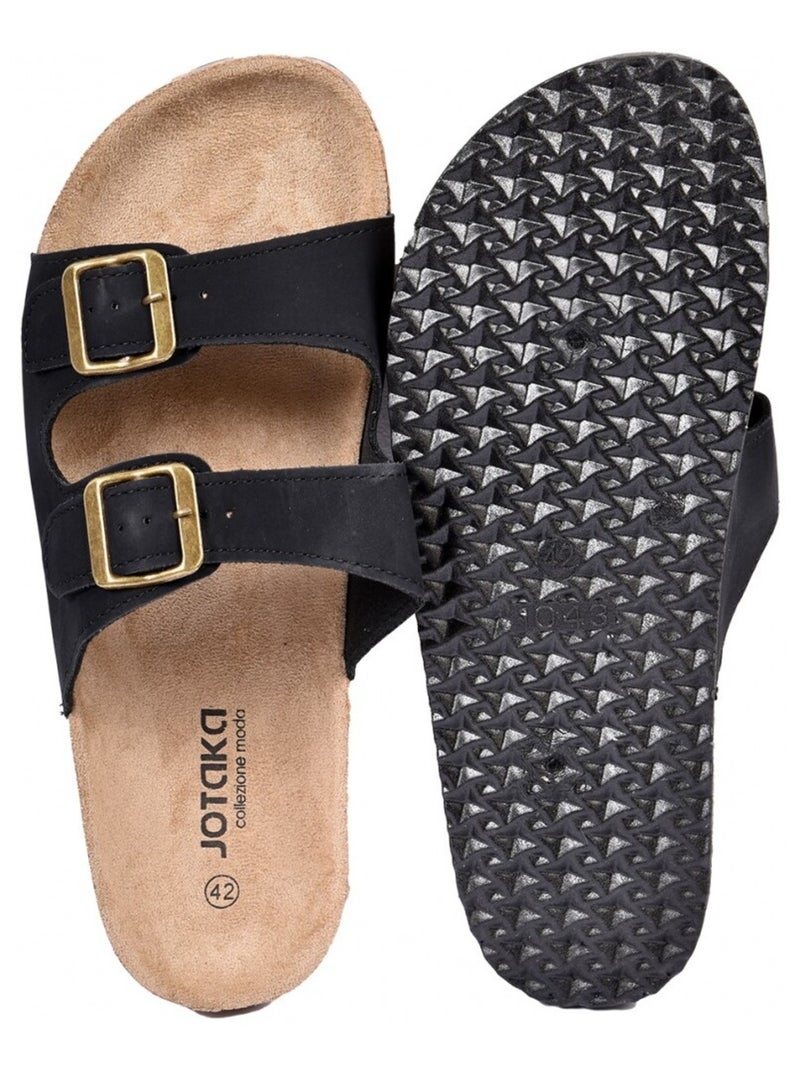 Sandalias PREMIUM Hebilla Negro - Kiabi