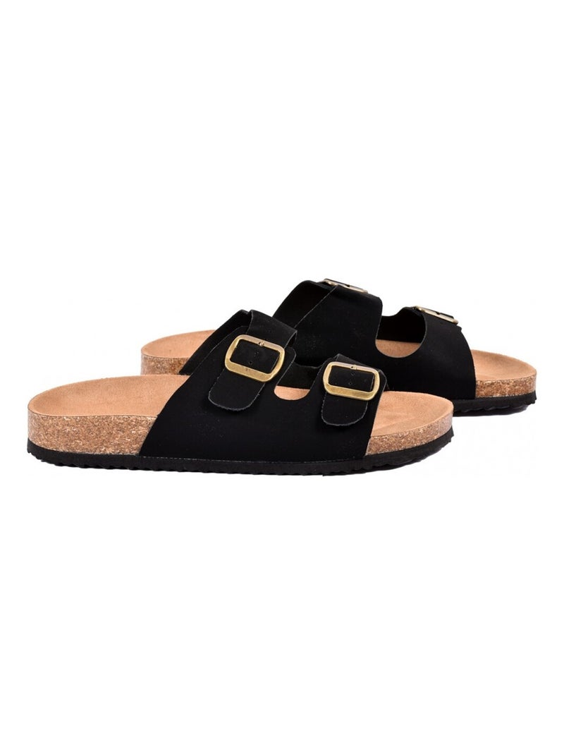 Sandalias PREMIUM Hebilla Negro - Kiabi
