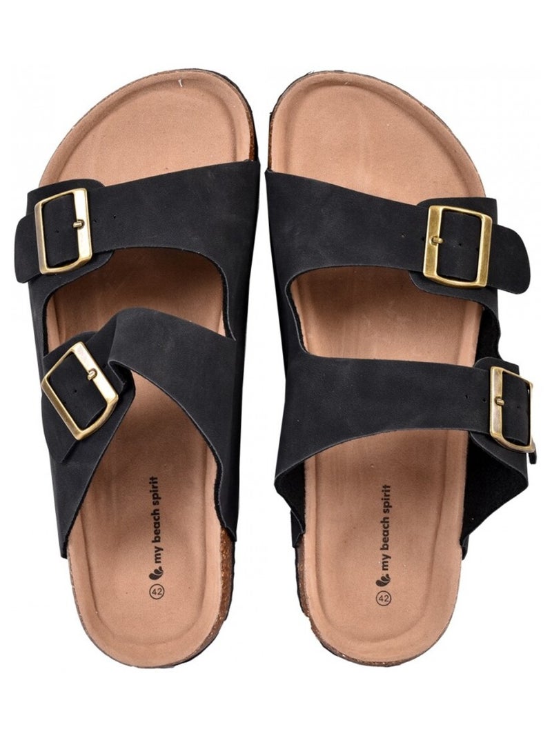 Sandalias PREMIUM Hebilla Negro - Kiabi