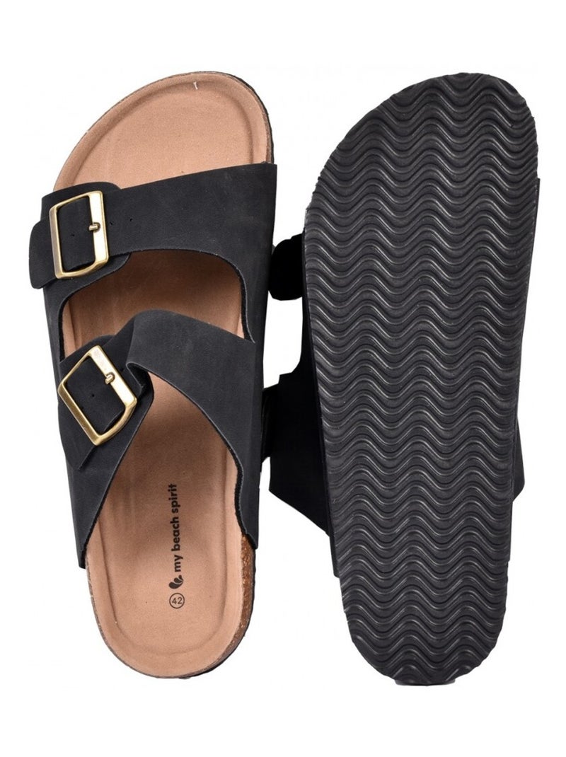 Sandalias PREMIUM Hebilla Negro - Kiabi