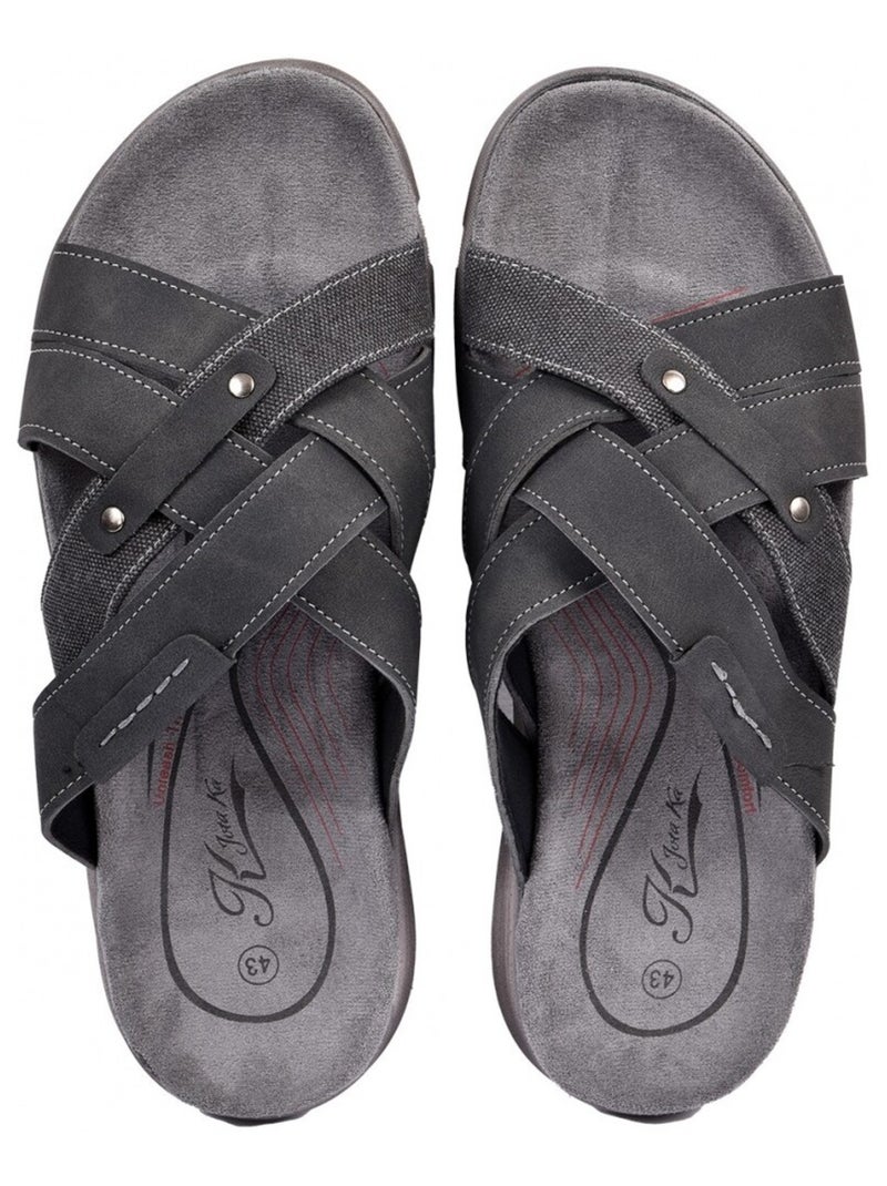 Sandalias PREMIUM hombre Negro - Kiabi