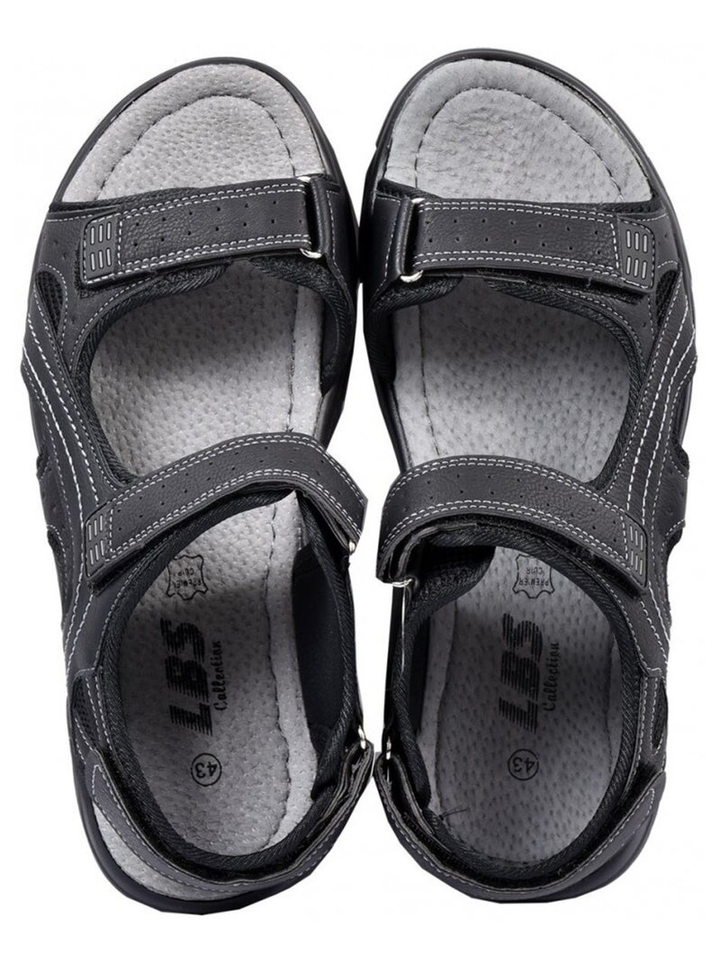 Sandalias PREMIUM LBS Scratch Negro - Kiabi