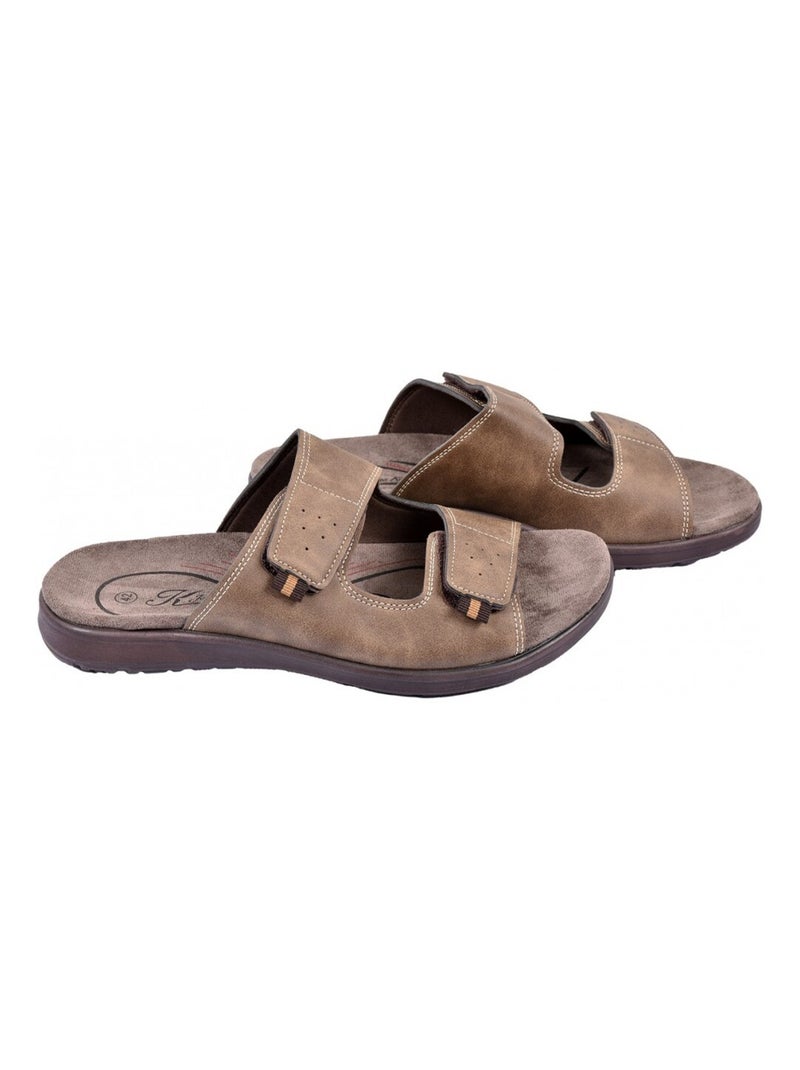 Sandalias PREMIUM Velcro Caqui - Kiabi
