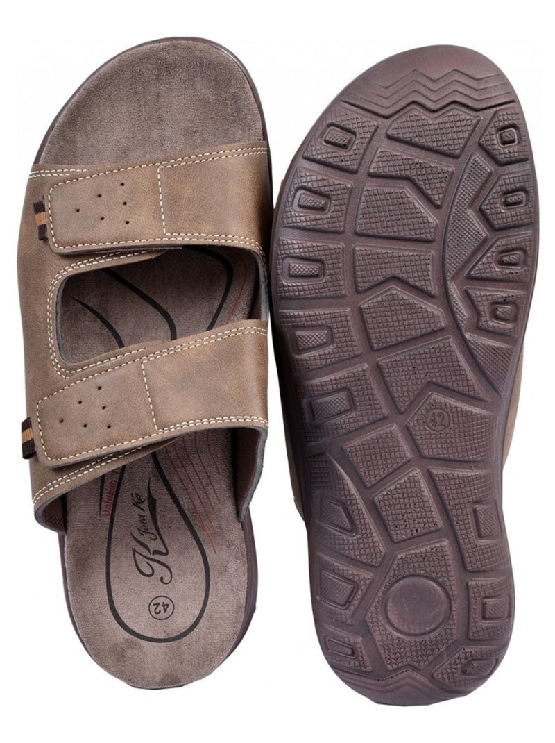 Sandalias PREMIUM Velcro Caqui - Kiabi