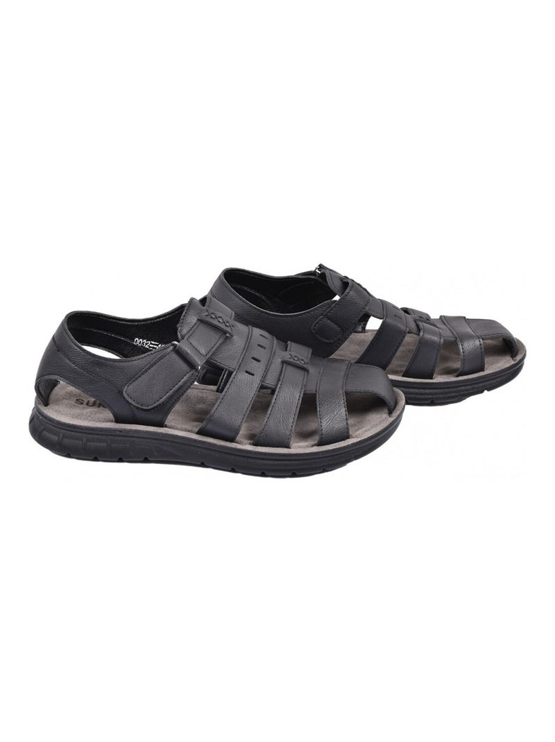 Sandalias PREMIUM Velcro Hombre Negro - Kiabi