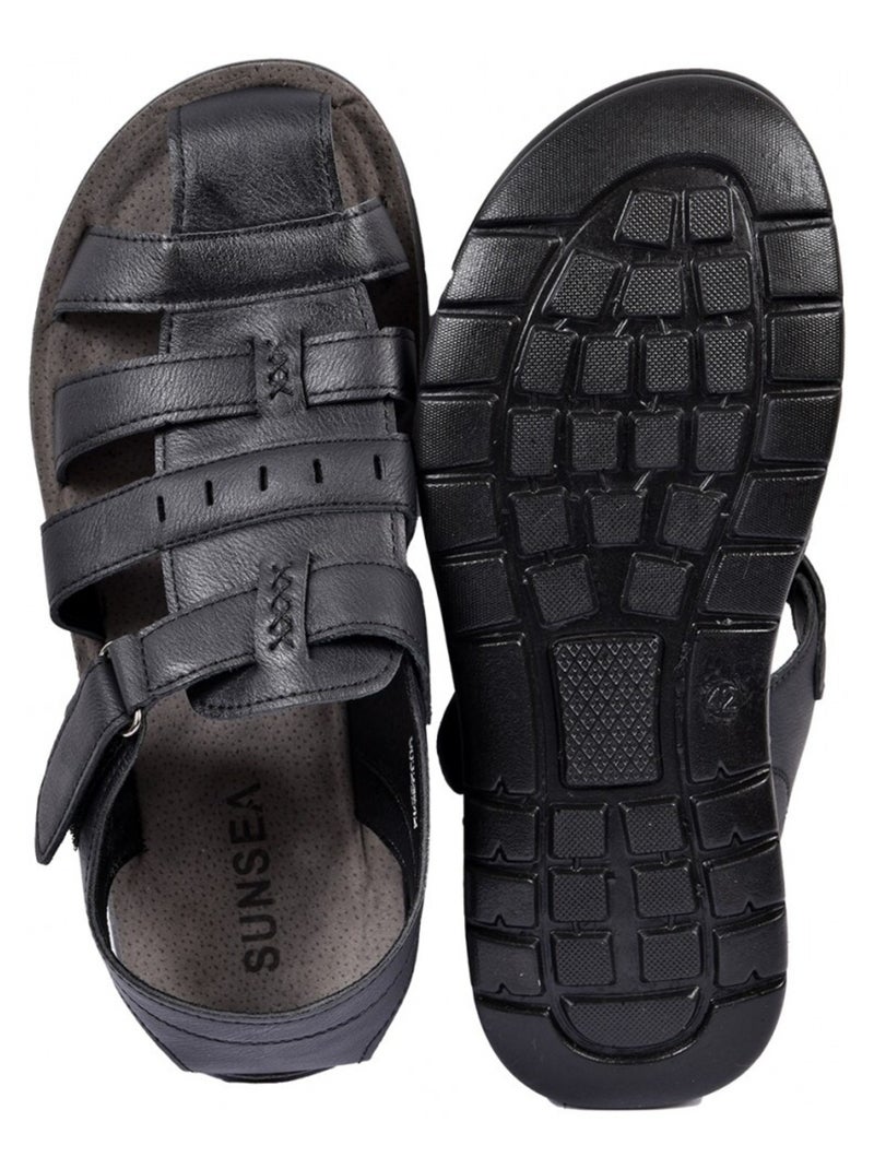 Sandalias PREMIUM Velcro Hombre Negro - Kiabi