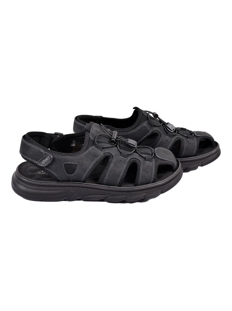 Sandalias PREMIUM Velcro Hombre Negro - Kiabi