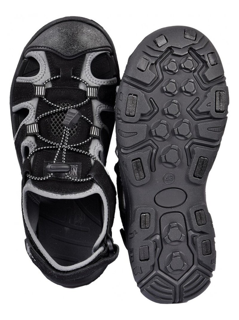 Sandalias PREMIUM Velcro Hombre Negro - Kiabi