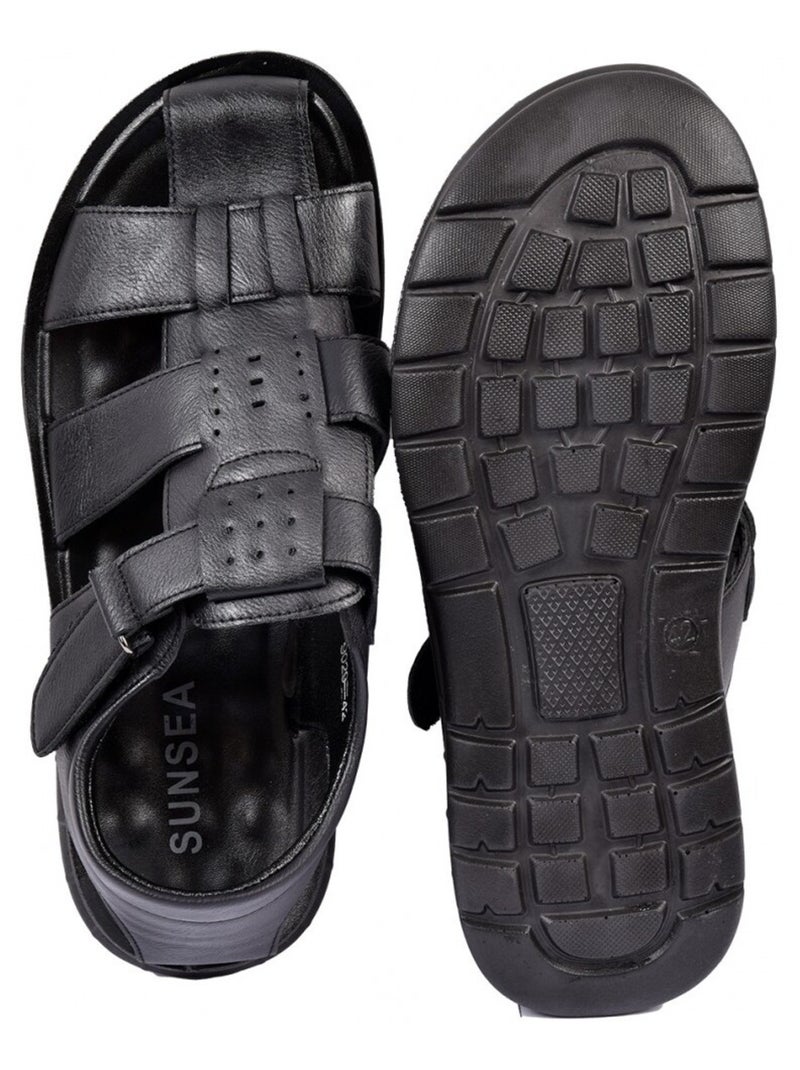 Sandalias PREMIUM Velcro Hombre Negro - Kiabi