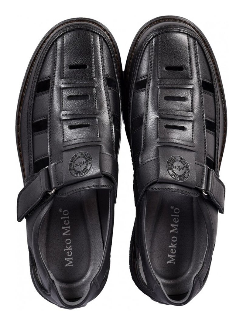 Sandalias PREMIUM Velcro Hombre Negro - Kiabi