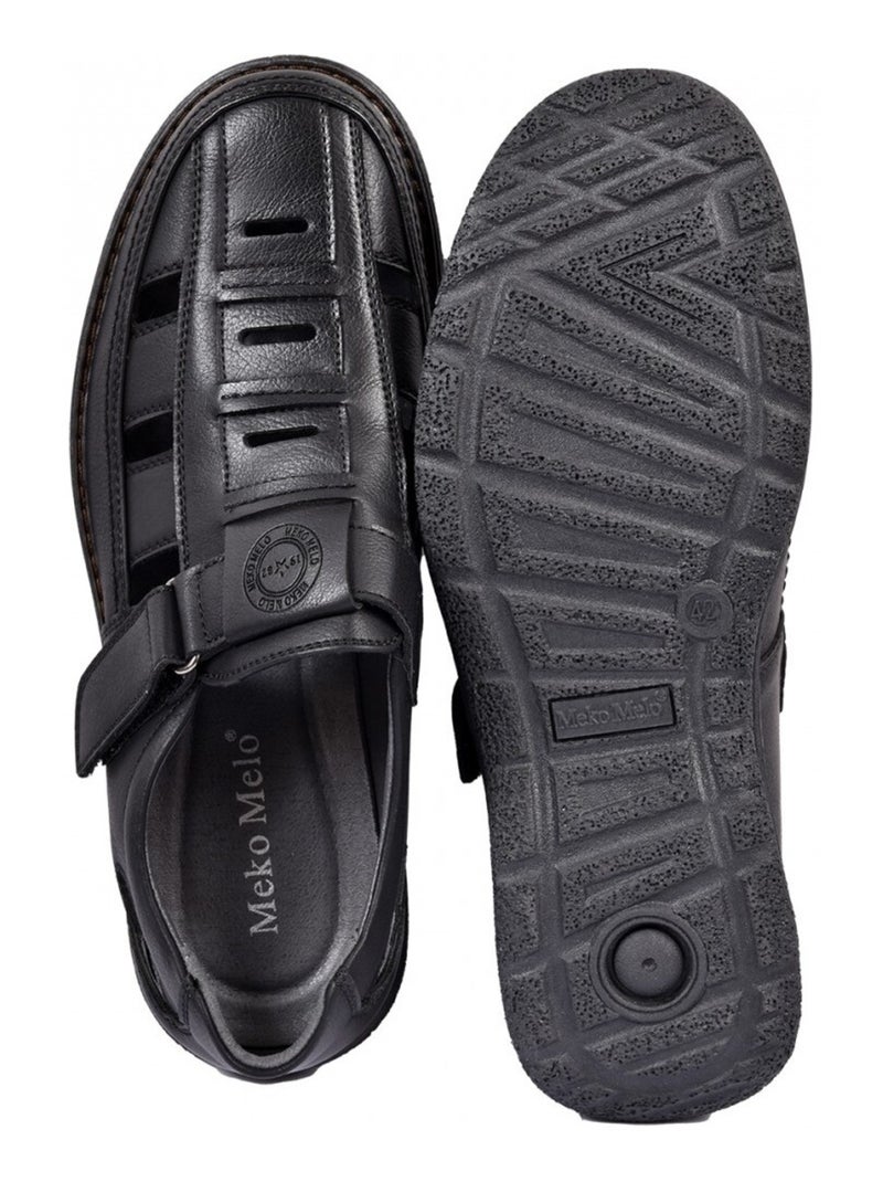 Sandalias PREMIUM Velcro Hombre Negro - Kiabi